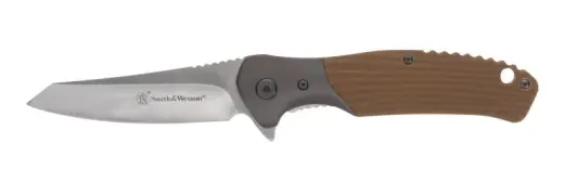 Zavírací nůž Stave s ložiskem Ultra Glide pro hladký chod, sponou a flipperem. Smith&Wesson.